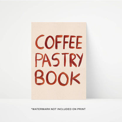 Coffee Pastry Book Print - 2 Sizes Available