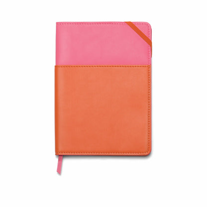 Designworks Ink Vegan Leather Pocket Journal - Pink &amp; Chili