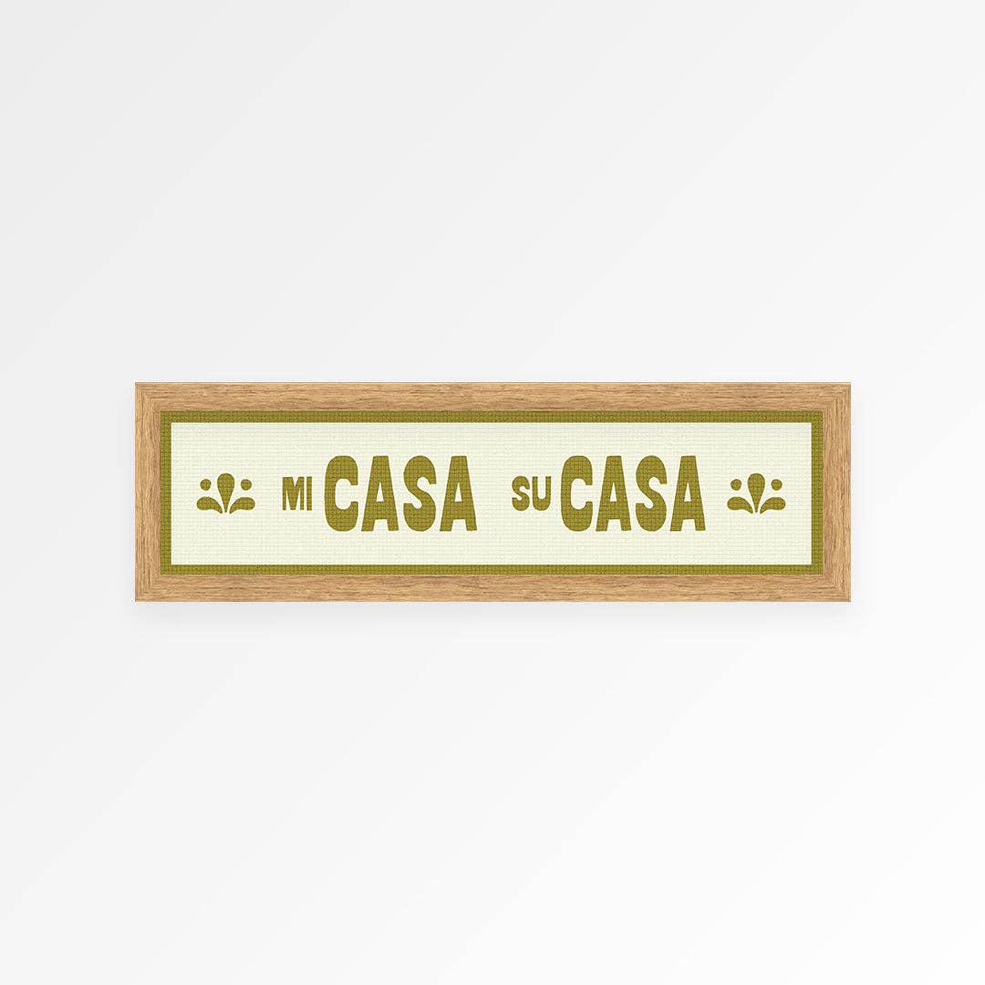 Mi Casa Su Casa Panoramic Framed Print