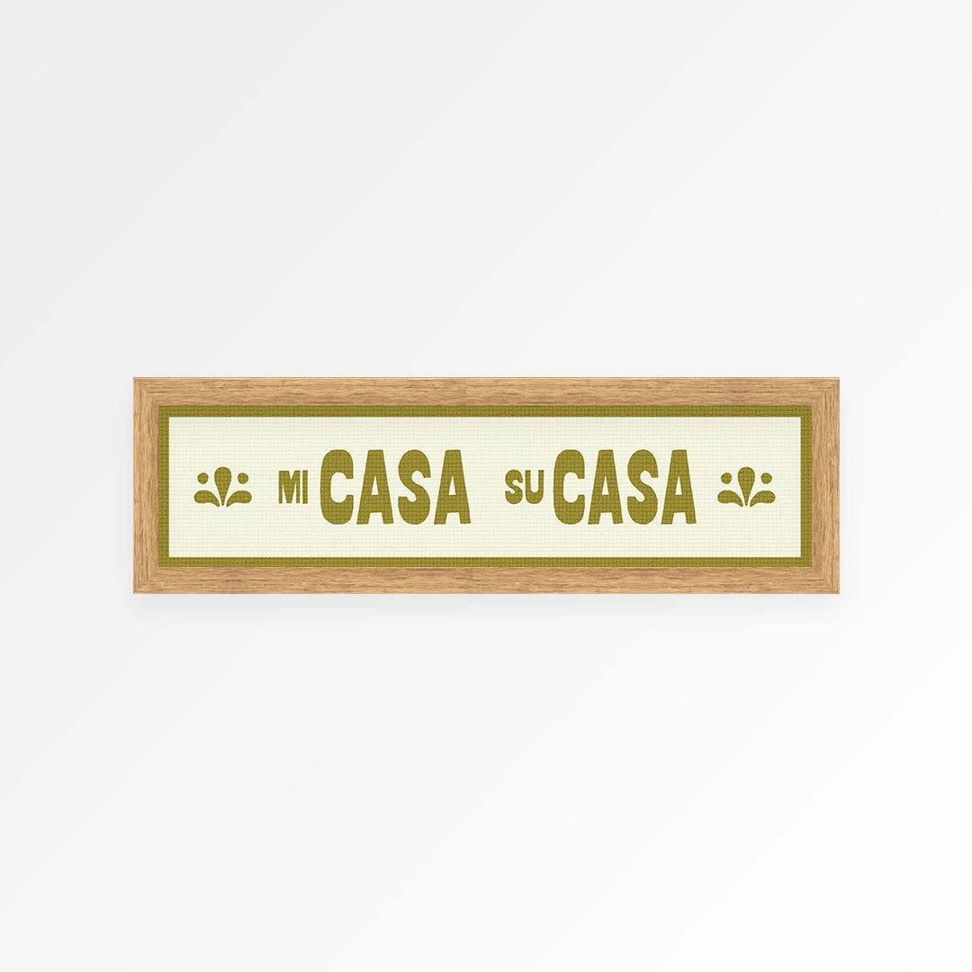 Mi Casa Su Casa Panoramic Framed Print - 2 x Colours