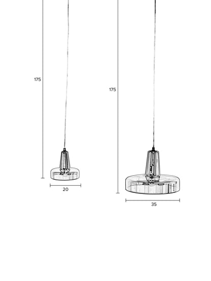 Smoke Anshin Medium Pendant Light -2 Sizes