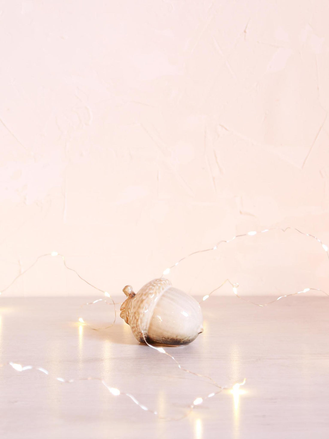 Large Ceramic Acorn - Porcelain, Auburn
