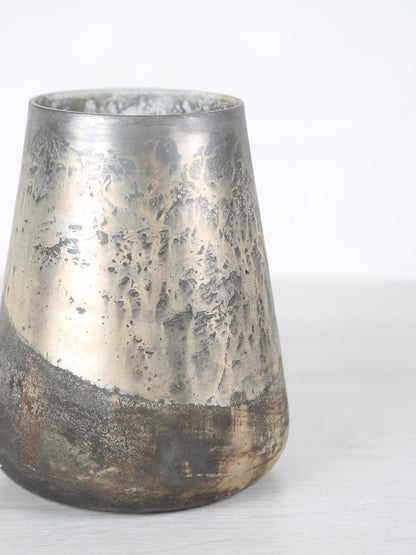 Travers Stormlight Glass Vase  - Grey Antique Finish - 3 Sizes Available