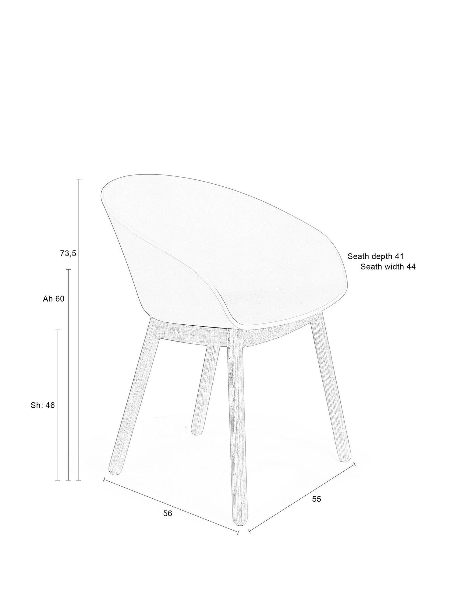 Void oak armchair - colour options available