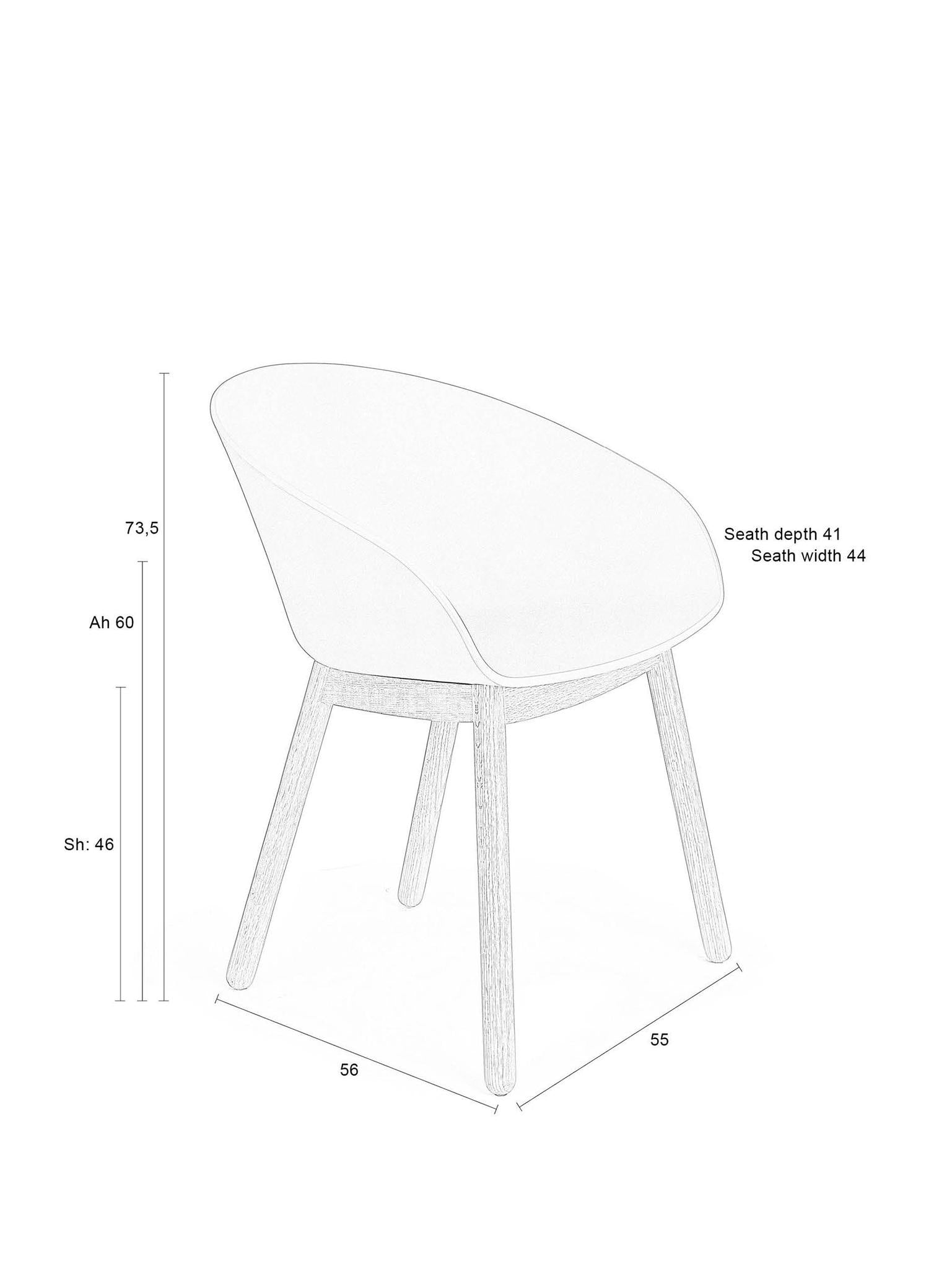 Void oak armchair - colour options available
