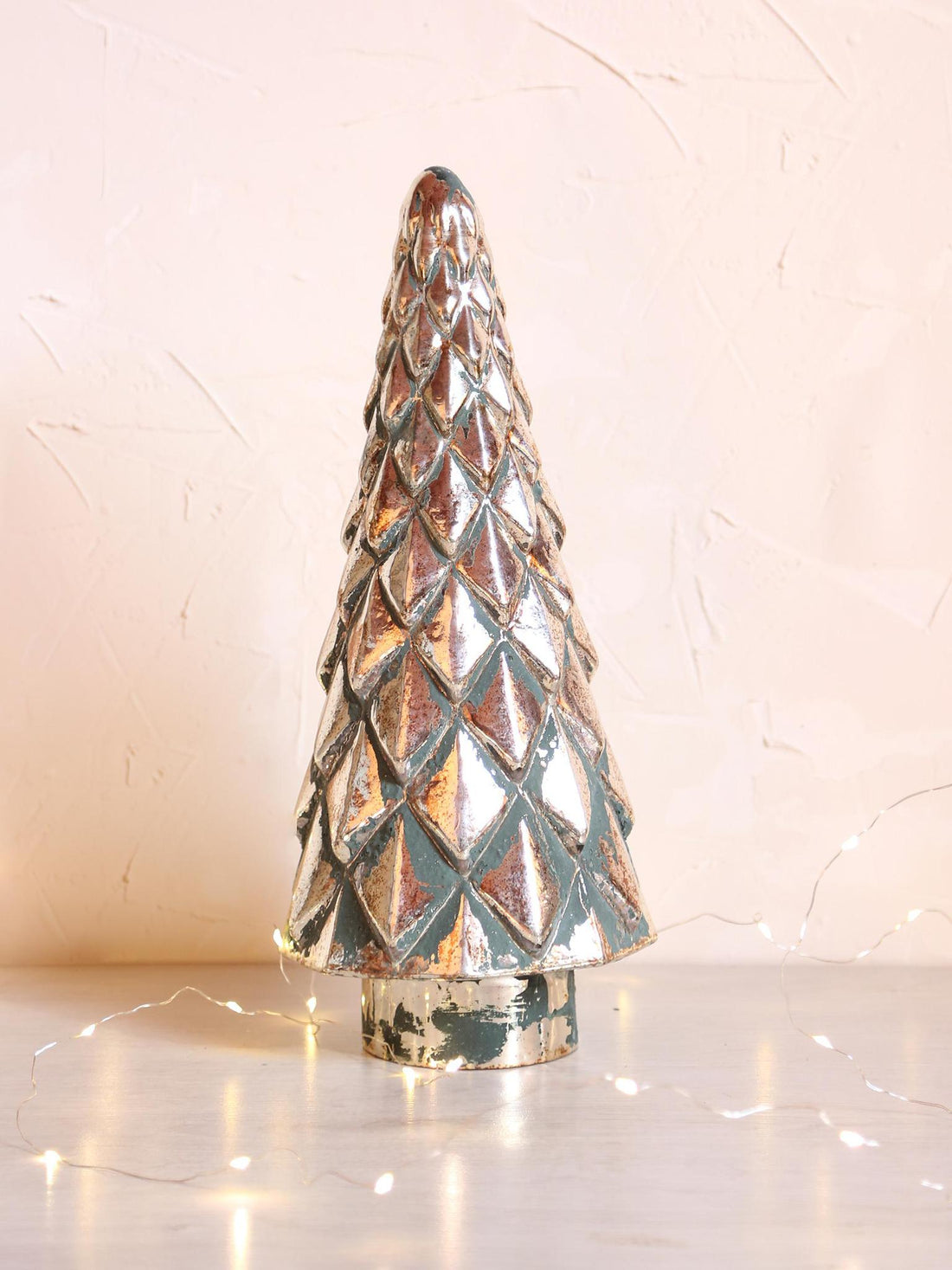 Decorative Forest Green Glass Tree