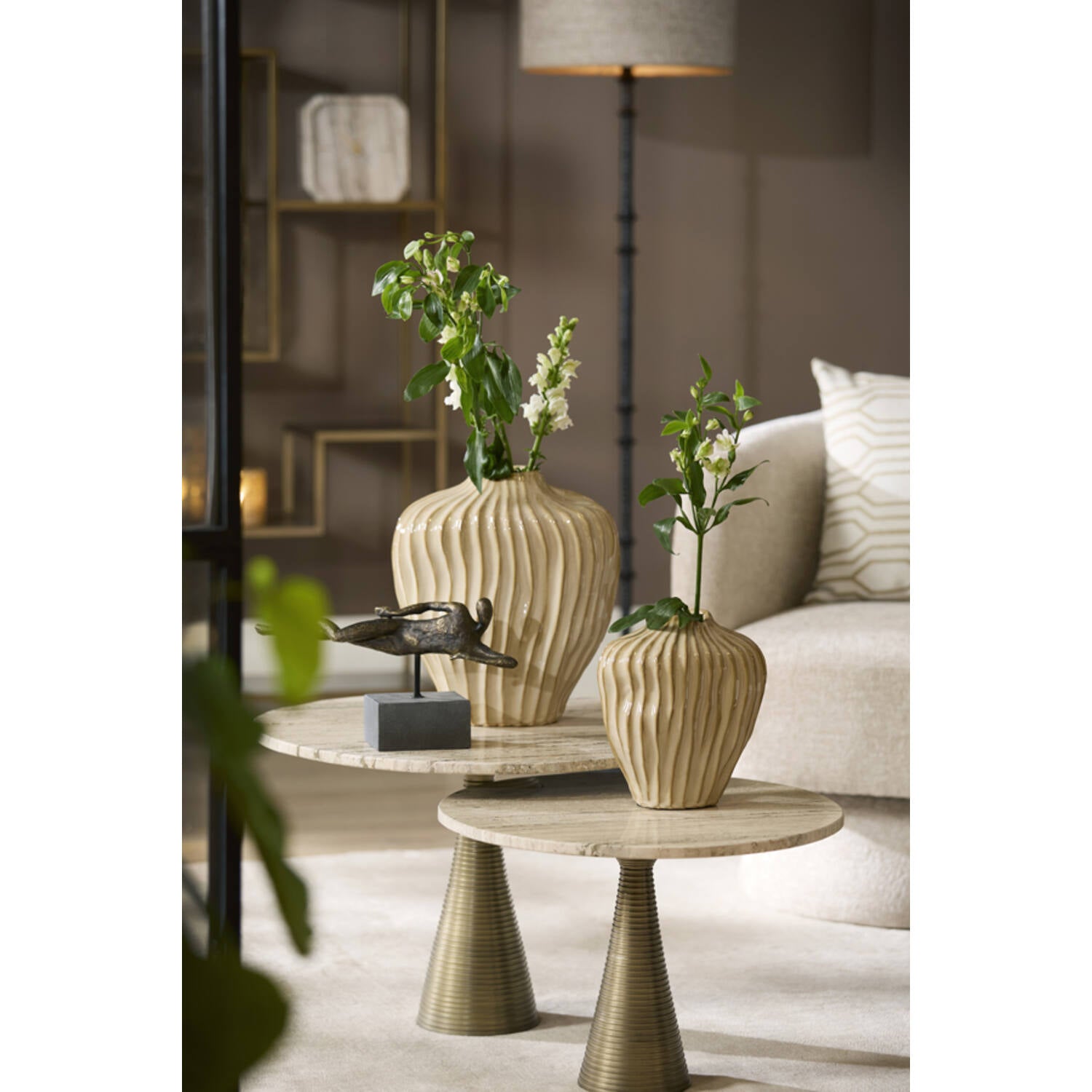 Vechhia Vase - Textured Brown Tones - 2 Sizes Available