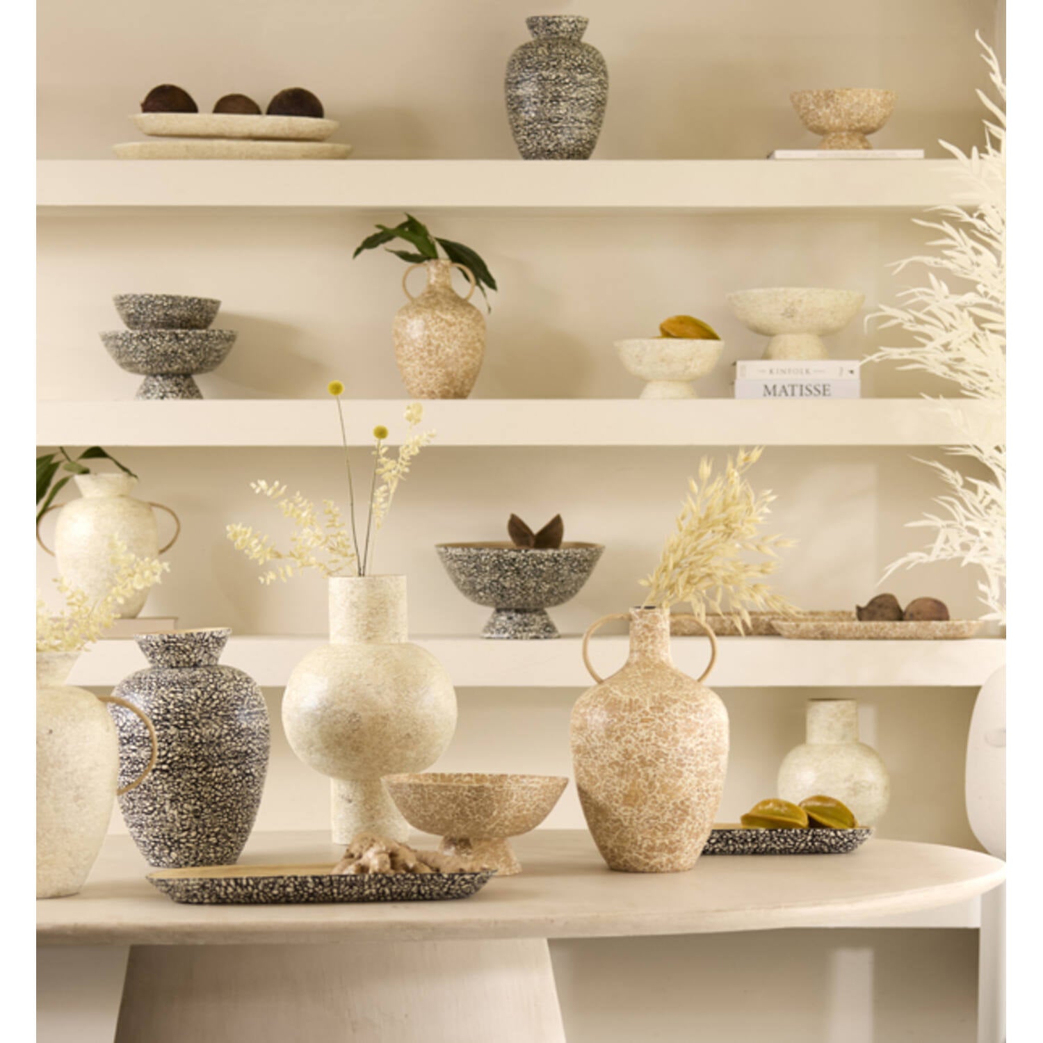Cabra Speckled Vase - Tonal Sand - 25x42cm