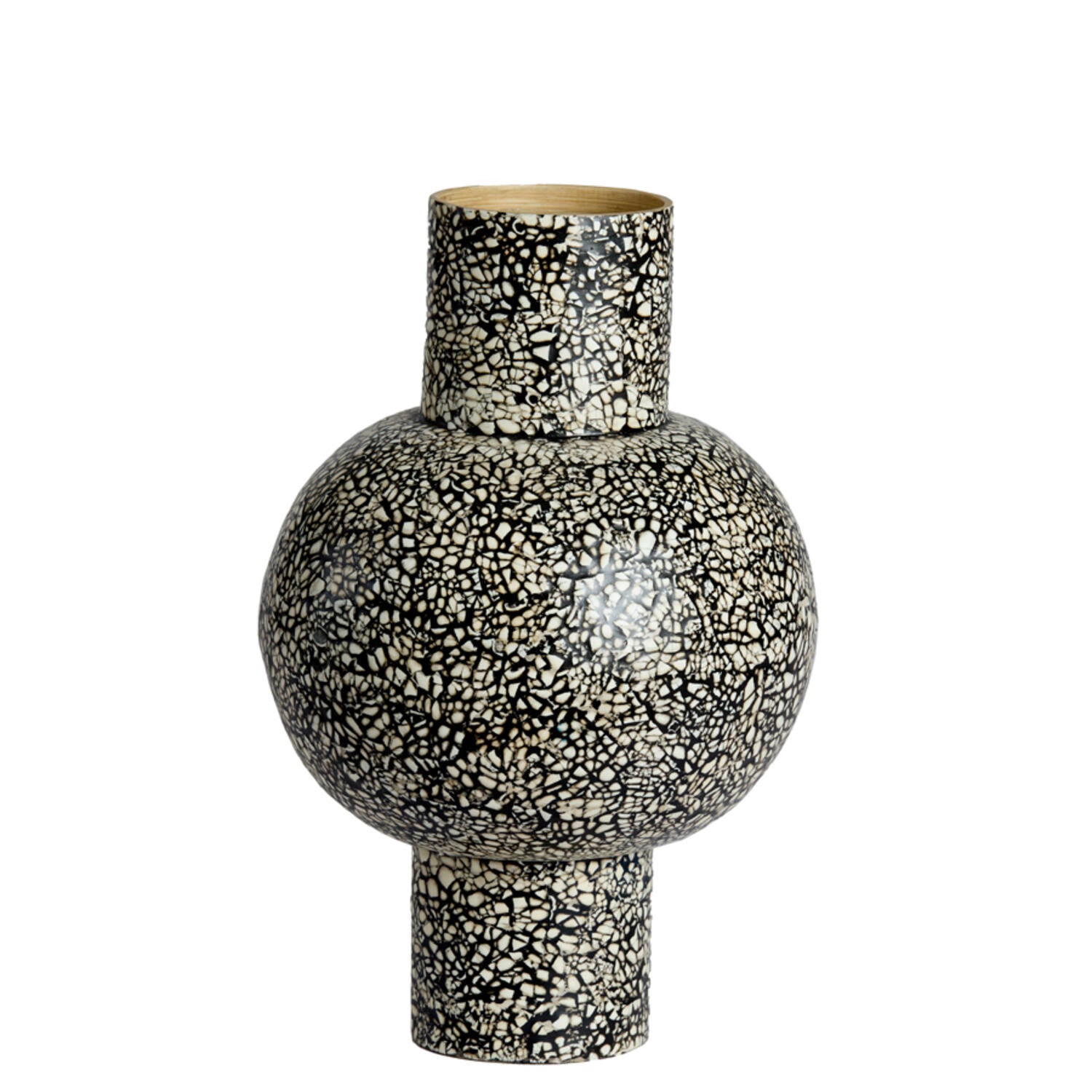 Girona Bamboo Speckled Vase - Tonal, Black - 30x45 cm