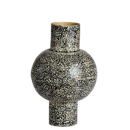 Girona Bamboo Speckled Vase - Tonal, Black - 30x45 cm