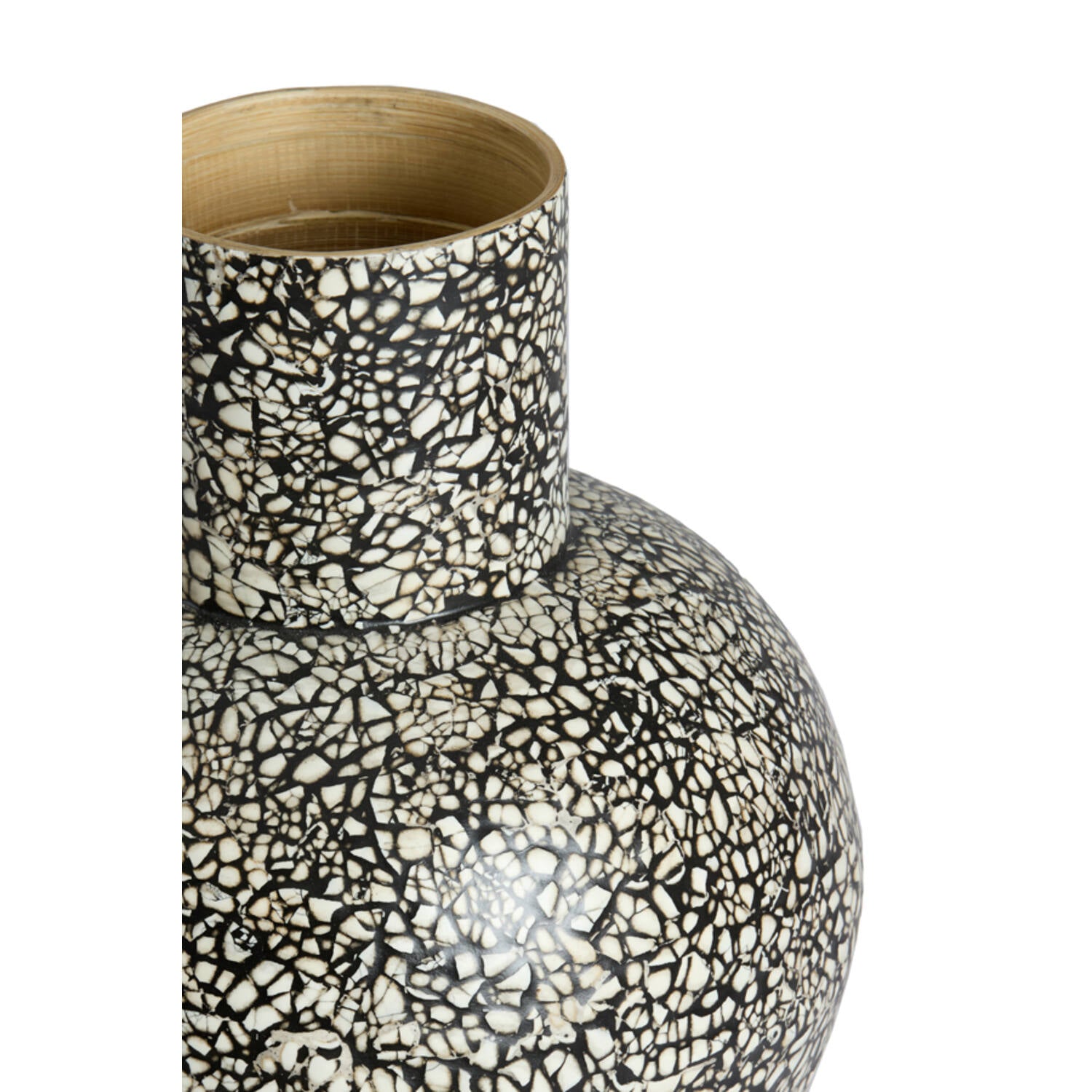 Girona Bamboo Speckled Vase - Tonal, Black - 30x45 cm