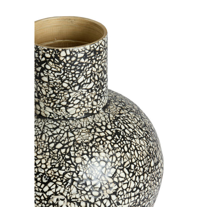 Girona Bamboo Speckled Vase - Tonal, Black - 30x45 cm