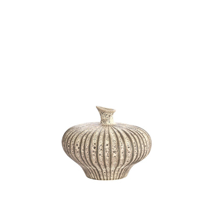 Nevano Ceramic Matte Vase - Dark Brown - 23x22,5x18 cm