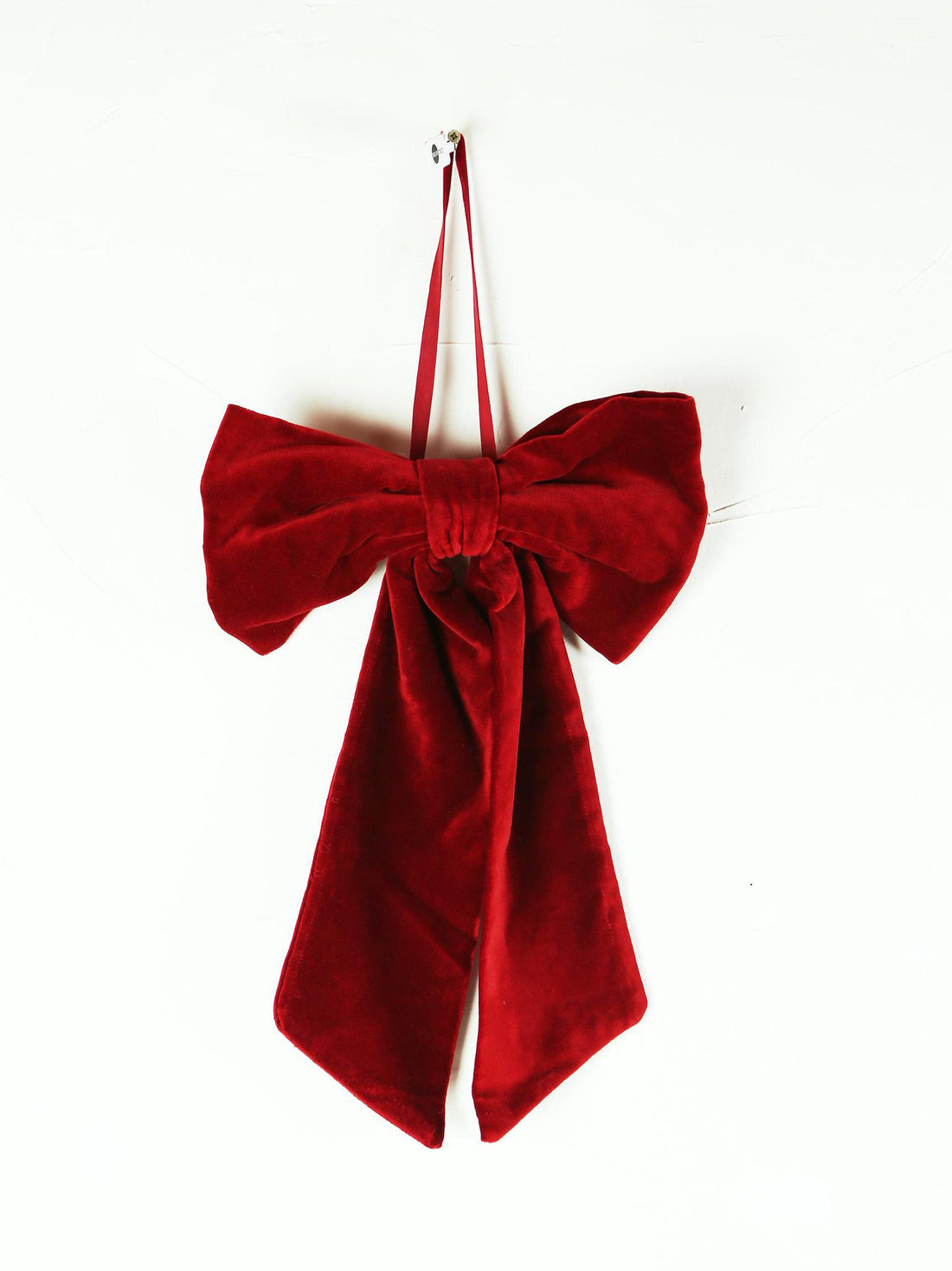 Red Velvet Hanging Bow