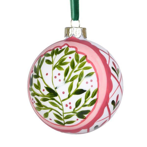 Hand Painted Holly &amp; Ivy Bauble