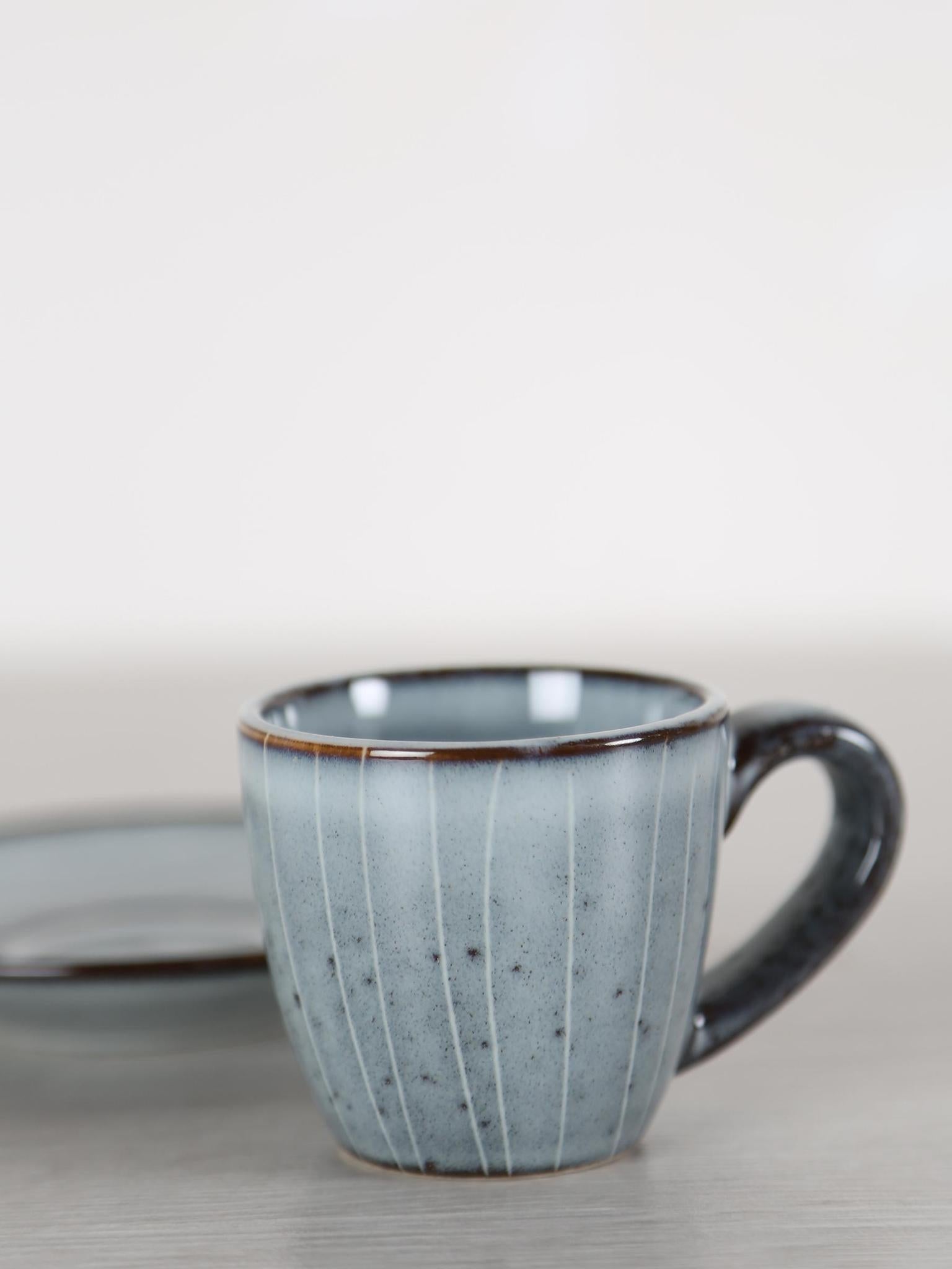 Nordic Sea Stoneware Espresso Cup &amp; Saucer