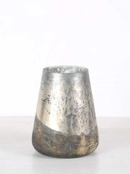 Travers Stormlight Glass Vase  - Grey Antique Finish - 3 Sizes Available