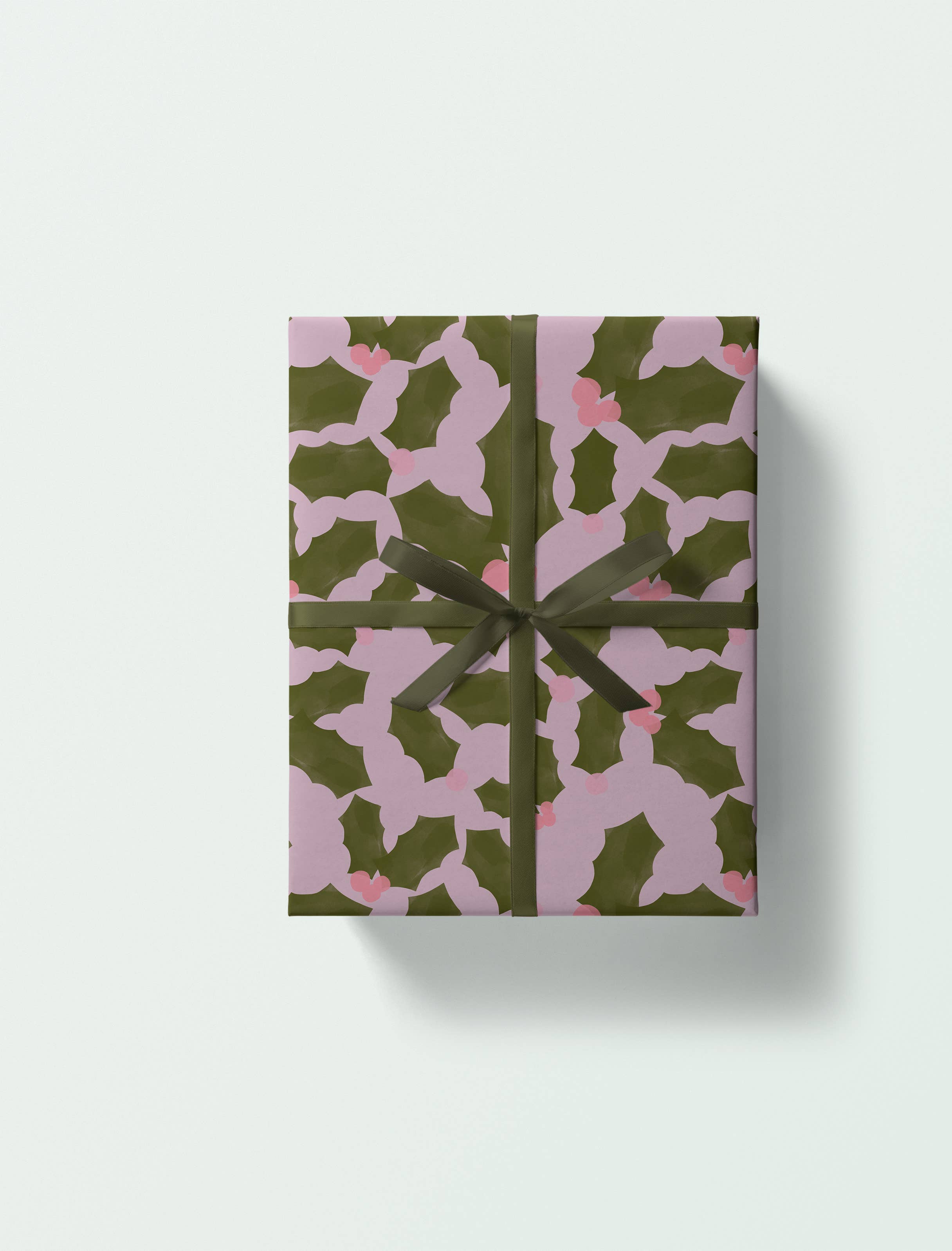 Holly Christmas Gift Wrap