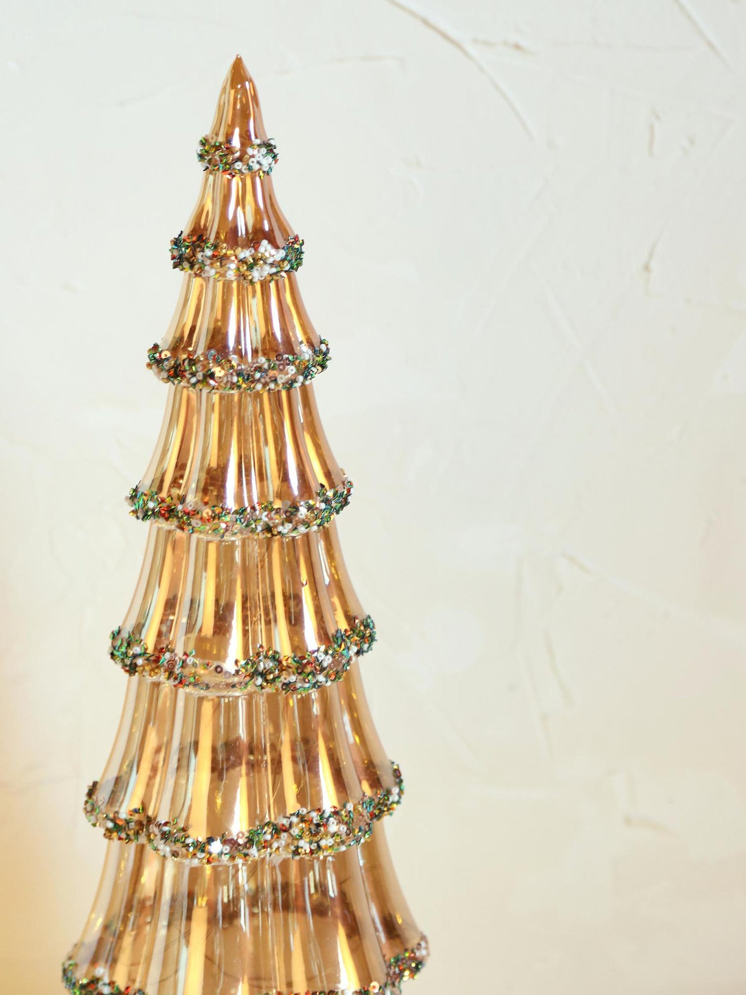Amber decorative rotating tree