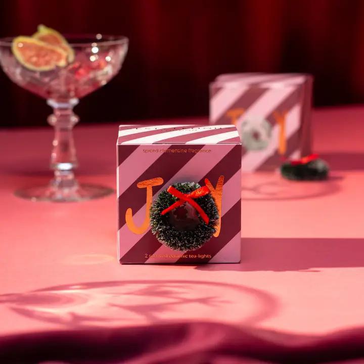 Sparkle Season: Joy Tealights - Set Of 2