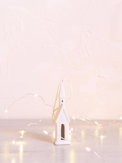 PORCELAIN CHURCH BAUBLE