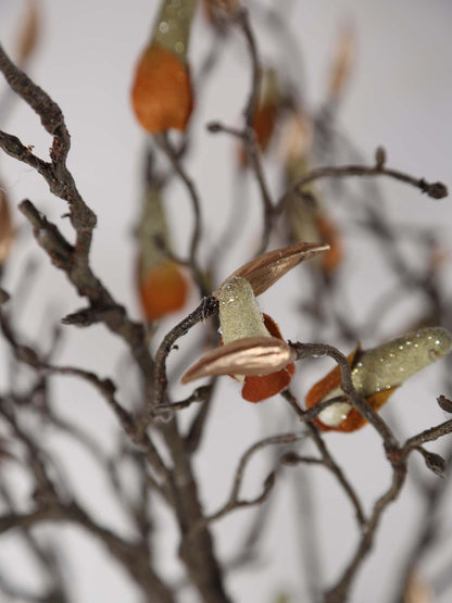 Faux Golden Magnolia Stem