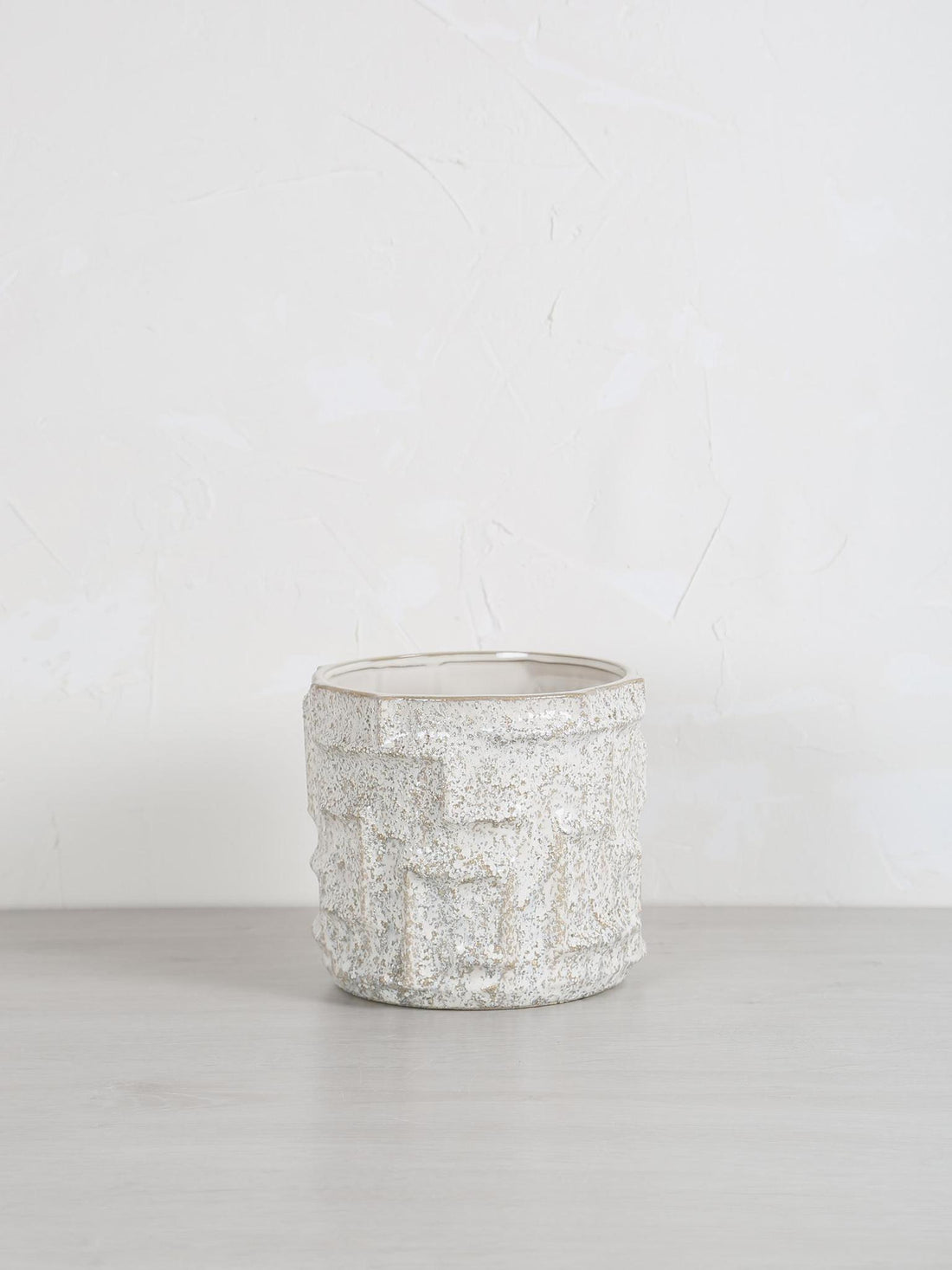 Leni Ceramic Pot - Cream - Rounded