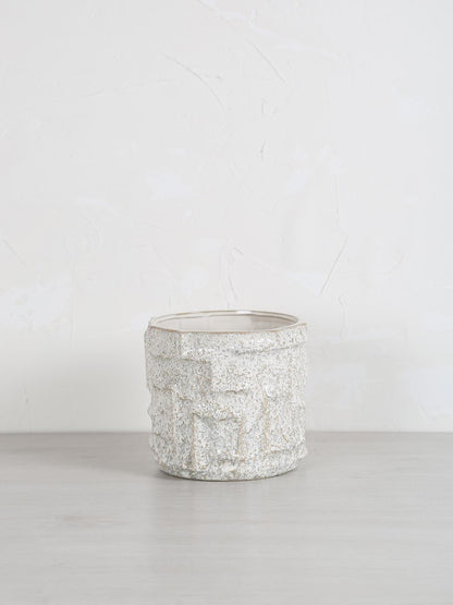 Leni Ceramic Pot - Cream - Rounded