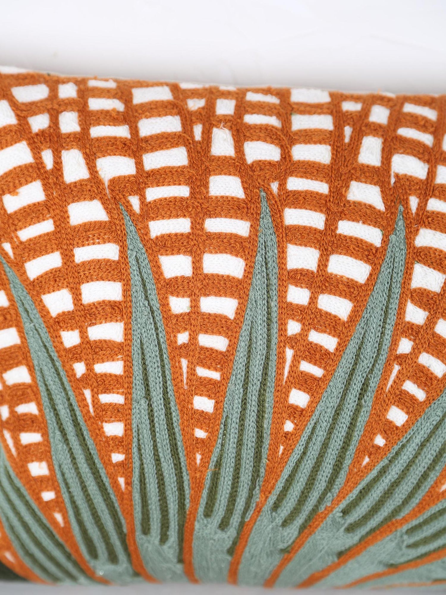 Embroidered Patterned Cushion - Ewan - 3 Colours Available - 30x50cm