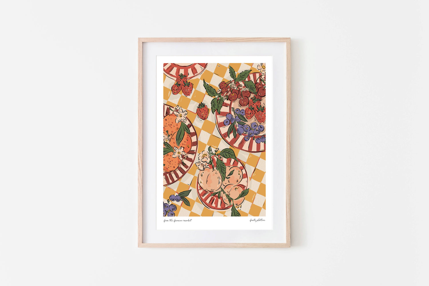 Fruity Platters Art Print - The Farmers Market Collection