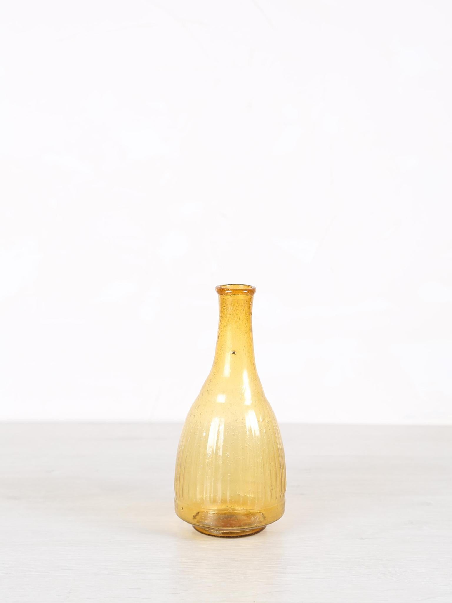 Fann Recycled Glass Vase - Yellow