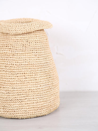 Woven Vase/Jug - Black, Rust