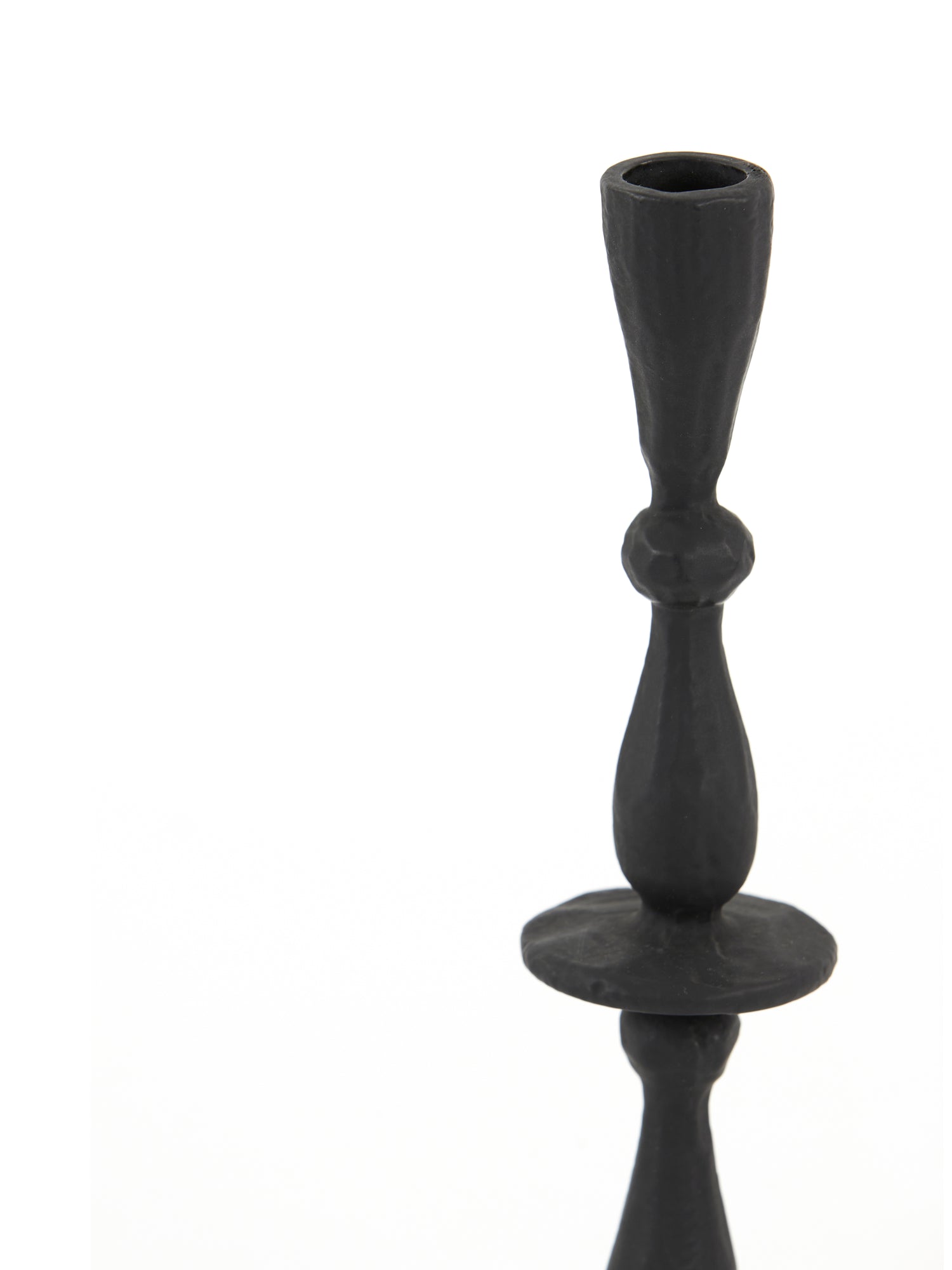 Matt Black Tall Candle Holder - 2 Sizes Available