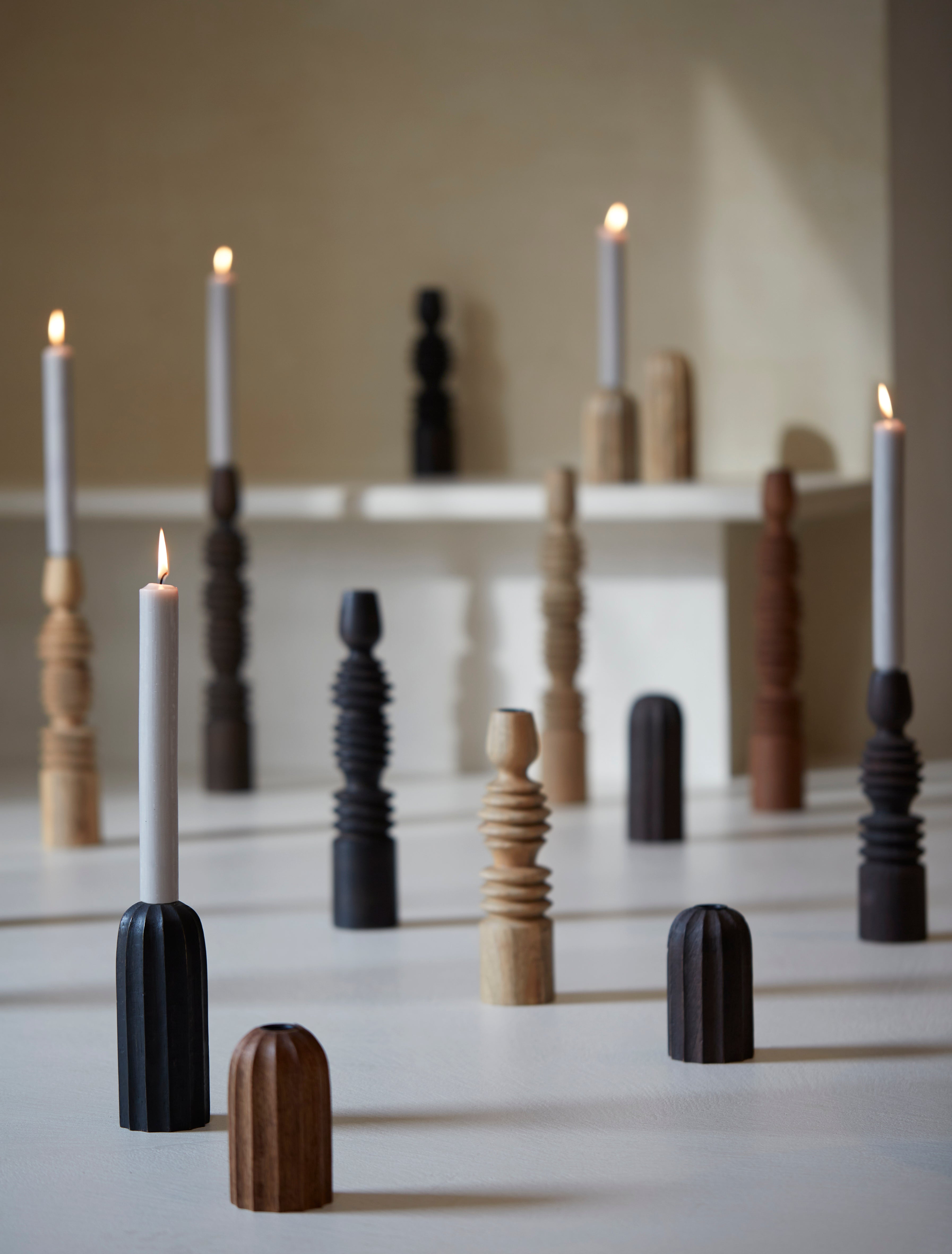 Ofir Russet Mango Wood Candle Holder - 2 Sizes Available