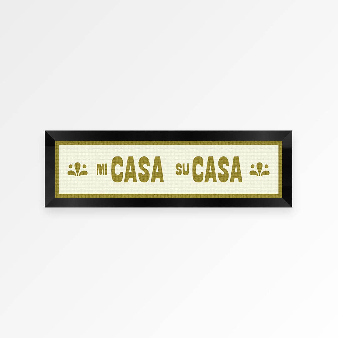 Mi Casa Su Casa Panoramic Framed Print