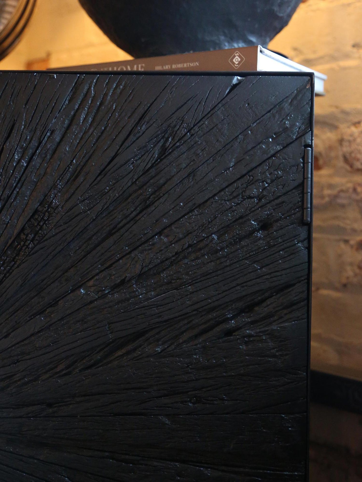 Damera Black Wooden cabinet
