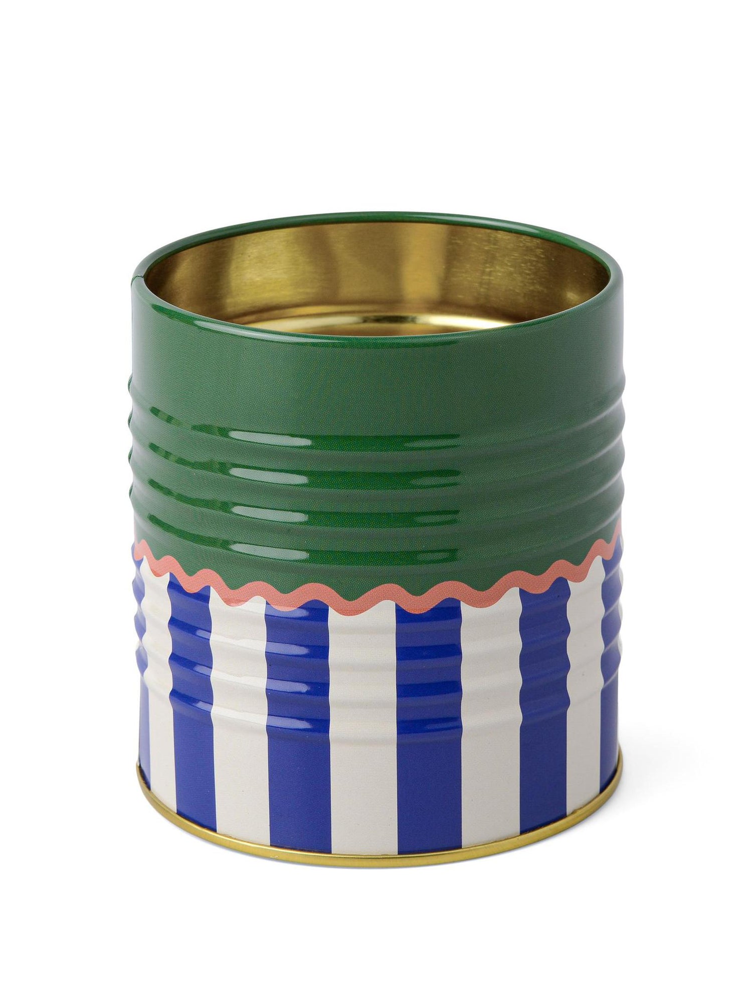 Solid And Striped Storage Tin