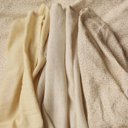 Organic Baby Muslin Squares Set of 3 - Wild Chamomile