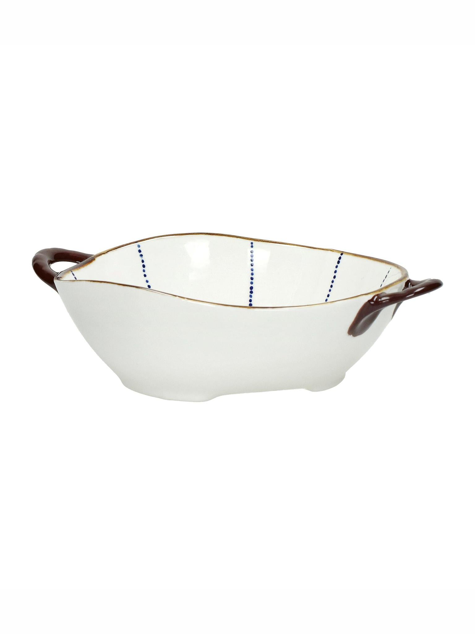 Anafi - Patterned Oven Dish/Bowl - Porcelain, Blue
