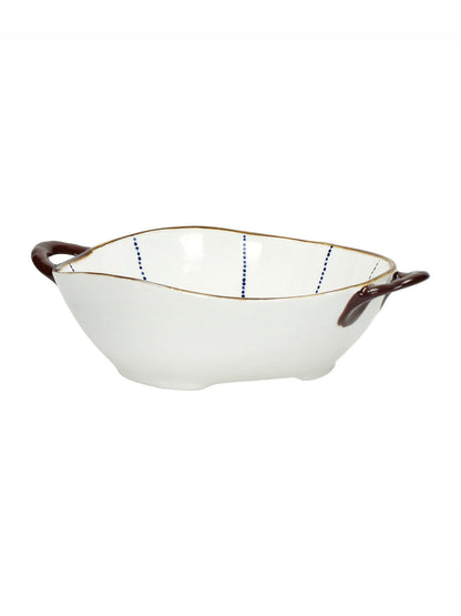 Anafi - Patterned Oven Dish/Bowl - Porcelain, Blue