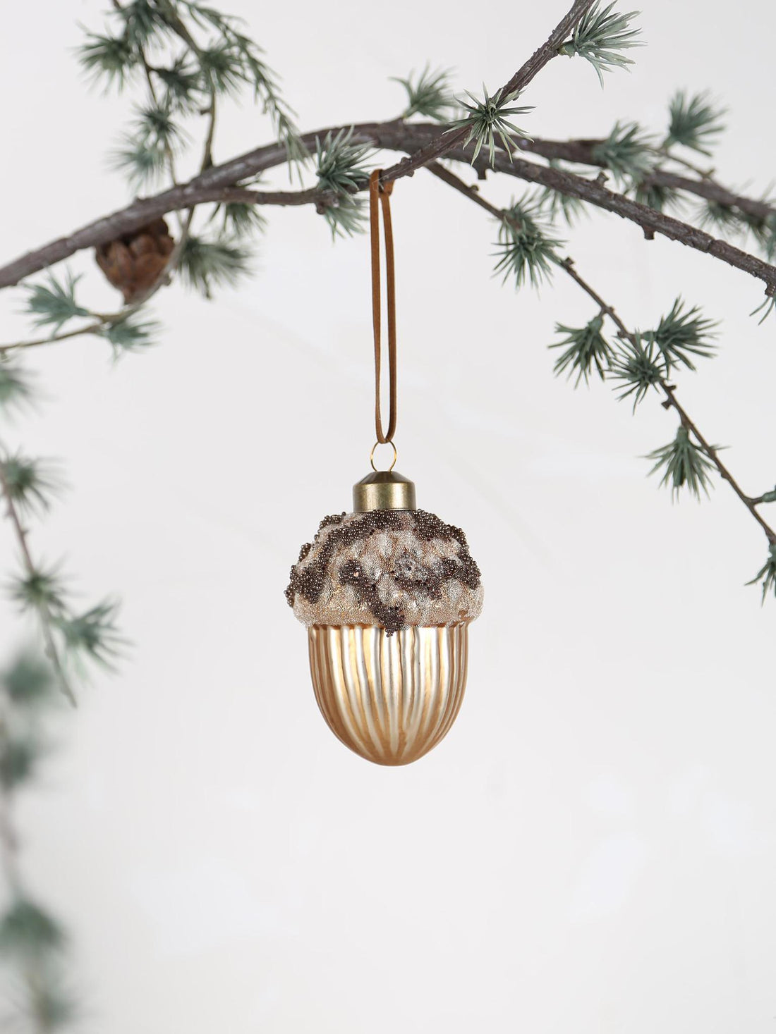 Autumns Gold glass acorn Ornament