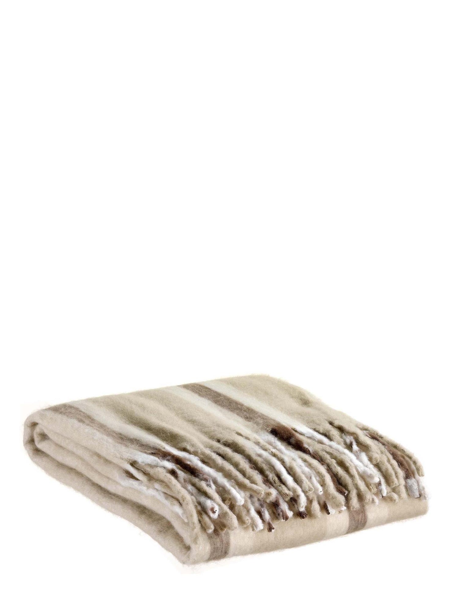 Isabel Recycled Striped Fringed Throw - Nauge