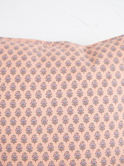 Coral, Lilac &amp; Green Printed Cushion