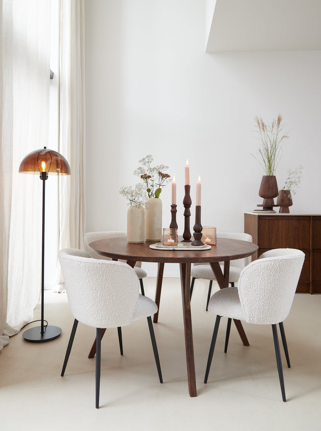 Quenza Dark Brown Wooden Dining Table - 2 Sizes availible