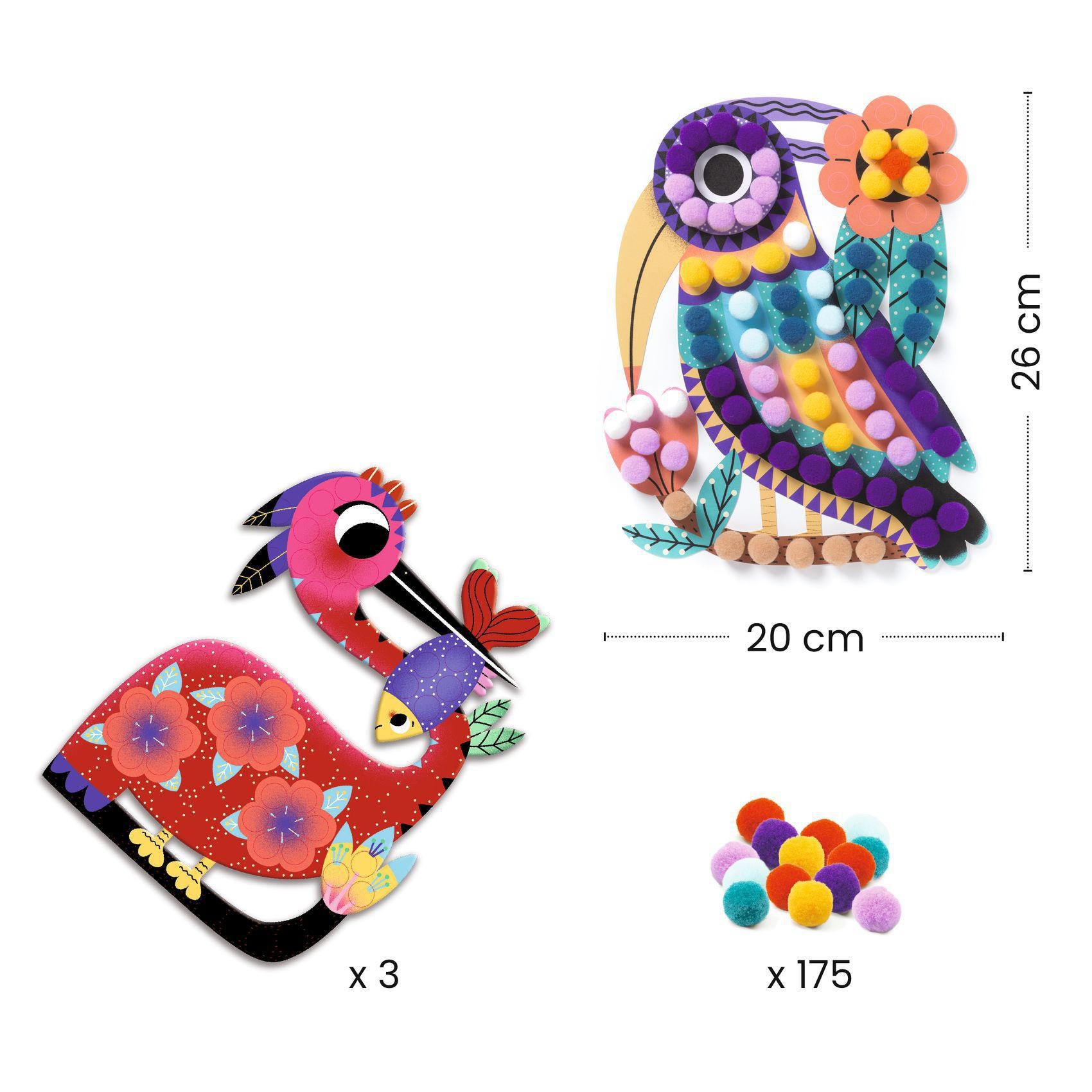 Pompom Birds - DIY Kit