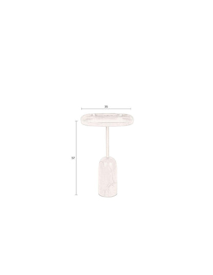 Rimo Bronze Marble Side Table