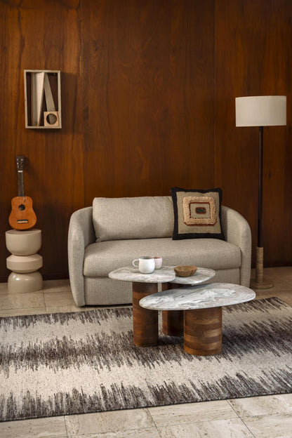 Suki Set of 3 Marble &amp; Mango Wood Side Tables