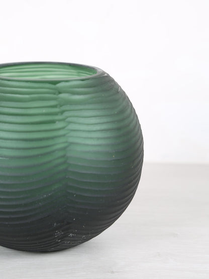 Elichi Green Round Glass Vase - 2 Shapes available