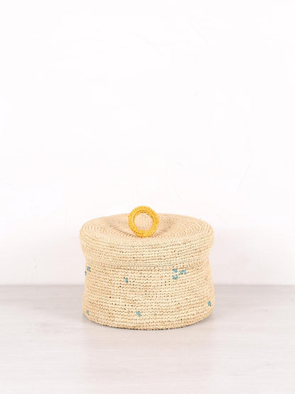 Large Handmade Raffia Basket - 5 patterns available