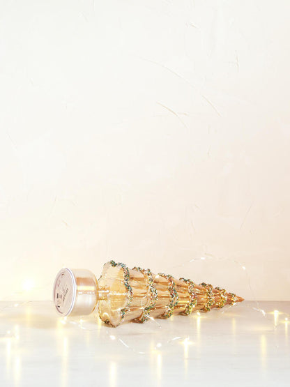 Amber decorative rotating tree